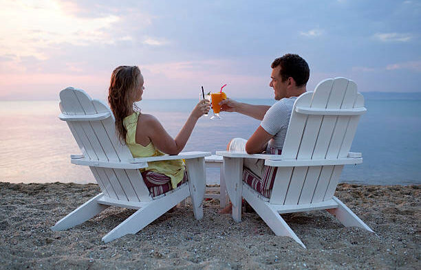 About - couple toasting